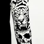 TIGER SKULL WIDE LEG JOGGERS